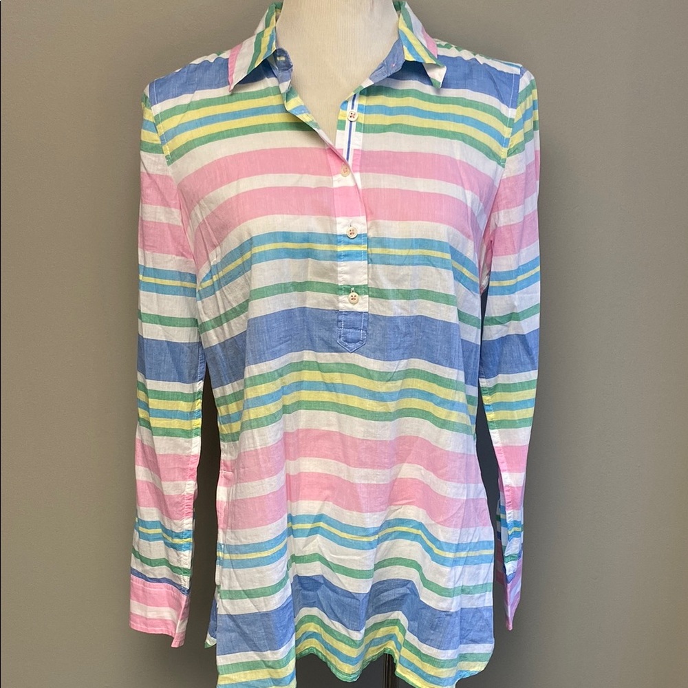 NWT Talbots Multicolor Striped Blouse – Size 6 – Vibrant & Versatile